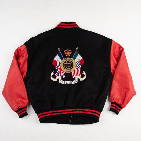 90's The Limited International Wool and Leather Varsity Jacket - Picture 6 of 9
